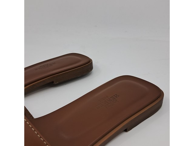 Slippers, hermès, bruin, maat 38,5 - afbeelding 4 van  10