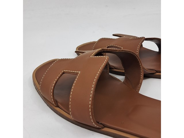 Slippers, hermès, bruin, maat 38,5 - afbeelding 6 van  10