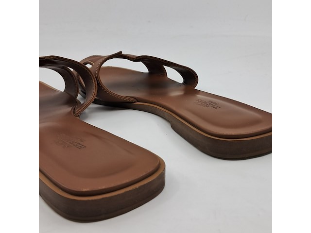 Slippers, hermès, bruin, maat 38,5 - afbeelding 10 van  10