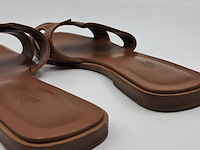 Slippers, hermès, bruin, maat 38,5 - afbeelding 10 van  10