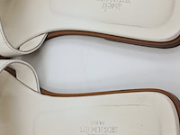 Slippers, hermès, wit/bruin, maat 39 - afbeelding 4 van  9