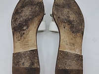 Slippers, hermès, wit/bruin, maat 39 - afbeelding 8 van  9
