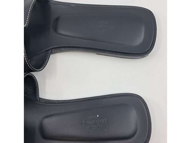 Slippers, hermès, zwart, maat 39,5 - afbeelding 3 van  9