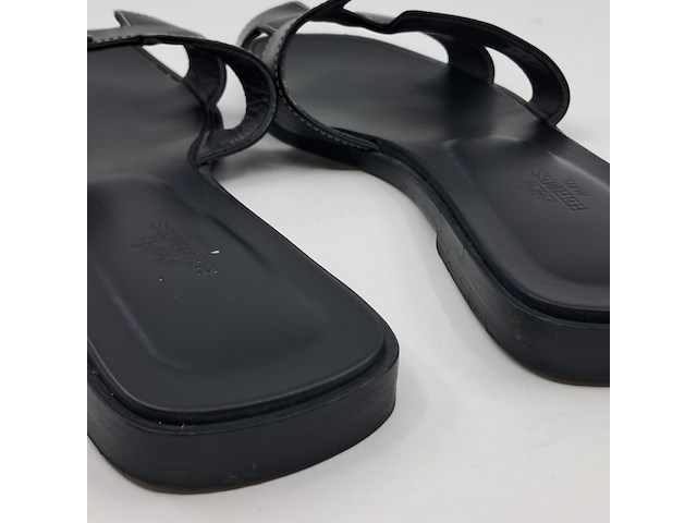 Slippers, hermès, zwart, maat 39,5 - afbeelding 4 van  9