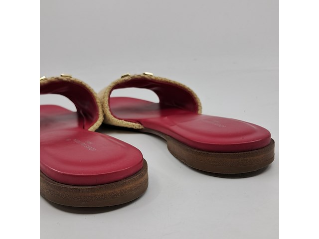 Slippers, louis vuitton, beige/roze, maat 39,5 - afbeelding 2 van  11