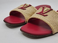 Slippers, louis vuitton, beige/roze, maat 39,5 - afbeelding 4 van  11