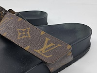 Slippers, louis vuitton, bruin/zwart, maat 38,5 - afbeelding 3 van  9