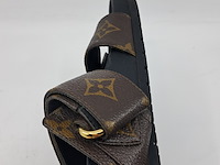 Slippers, louis vuitton, bruin/zwart, maat 38,5 - afbeelding 5 van  9