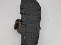 Slippers, louis vuitton, bruin/zwart, maat 38,5 - afbeelding 6 van  9