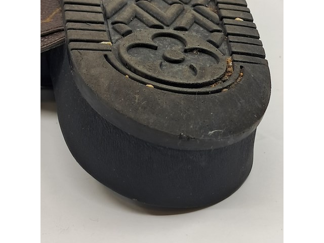 Slippers, louis vuitton, bruin/zwart, maat 38,5 - afbeelding 7 van  9