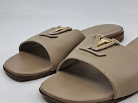 Slippers, louis vuitton, taupe, maat 39 - afbeelding 3 van  10