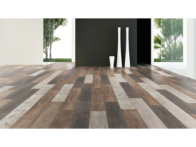 Sloophout laminaat - 42,18 m2, floer, versleten planken donker - afbeelding 3 van  3