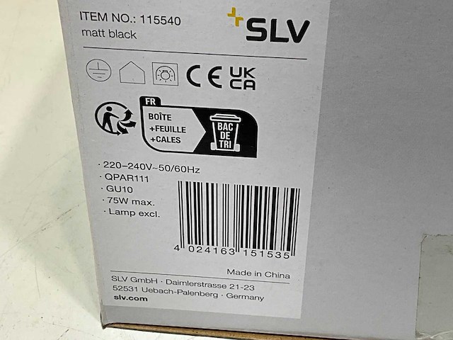 Slv kadux 1 es111 downlighter mat zwart gu10 (4x) - afbeelding 3 van  4