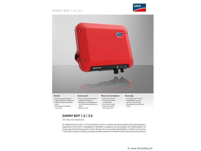 Sma sunny boy 1.5 met 4 zonnepanelen - afbeelding 4 van  7