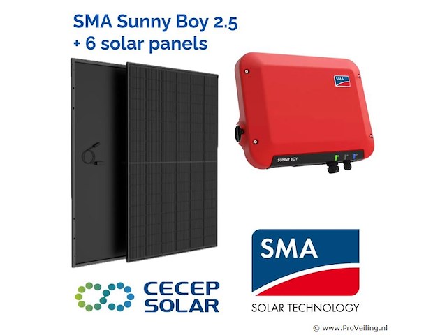 Sma sunny boy 2.5 met 6 zonnepanelen - afbeelding 1 van  7