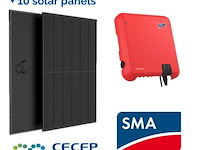 Sma sunny boy 4.0 met 10 zonnepanelen