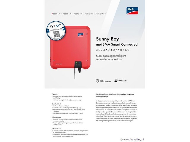 Sma sunny boy 4.0 met 10 zonnepanelen - afbeelding 9 van  12