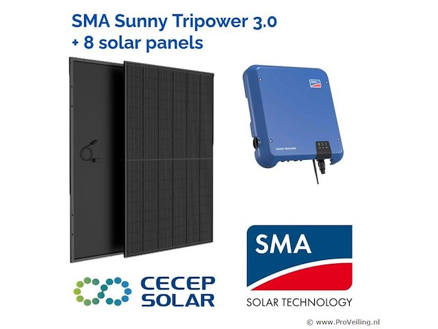 Sma sunny tripower 3.0 met 8 zonnepanelen - afbeelding 1 van  11