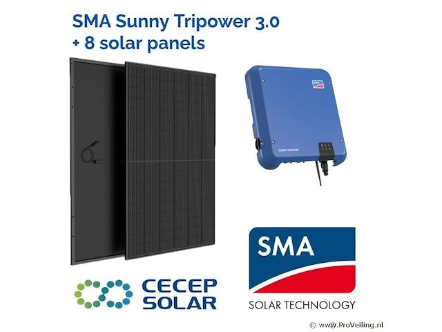 Sma sunny tripower 3.0 met 8 zonnepanelen - afbeelding 1 van  10