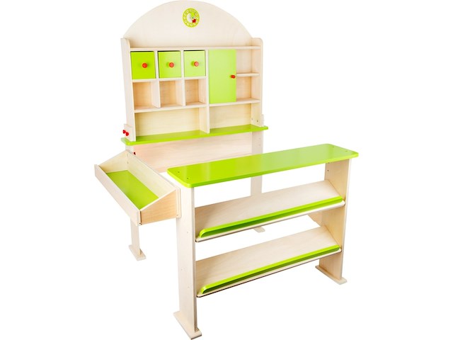 Small foot houten markt en winkelkraam - afbeelding 1 van  4