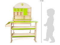 Small foot houten markt en winkelkraam - afbeelding 2 van  4