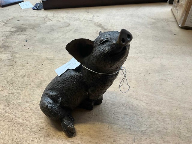 Small smiling pig decoratief beeld - afbeelding 1 van  3