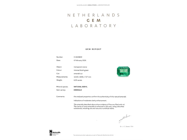 Smaragd - 6.33 carat echte natuurlijke smaragd - afbeelding 3 van  7