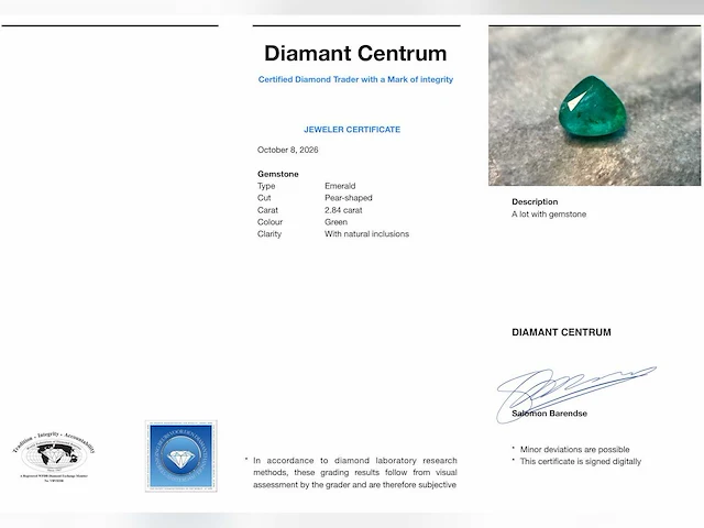 Smaragd 2.84 ct - afbeelding 4 van  4