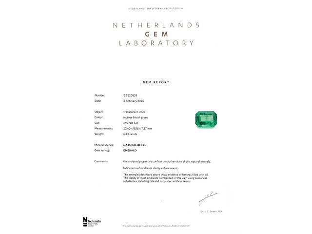 Smaragd 6.33 carat natuurlijke smaragd - afbeelding 4 van  6