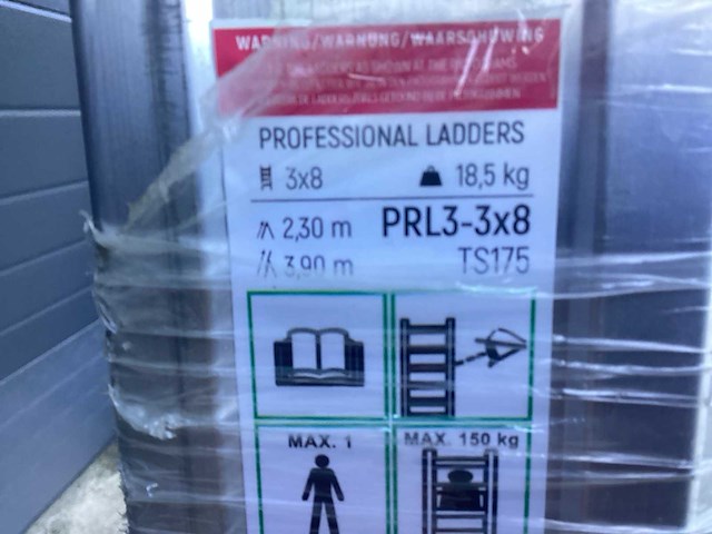 Smart level schuifladder prl3 - 3x8 aluminium - afbeelding 5 van  8