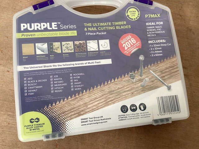 Smart zaagbladenset 7 delig voor multitool (21x) - afbeelding 3 van  4
