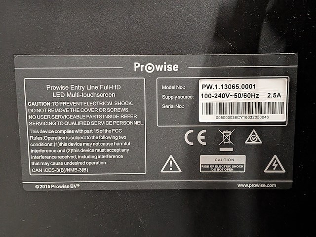 Smartboard op verrijdbaar onderstel, prowise, 1130650001, zwart - afbeelding 5 van  9