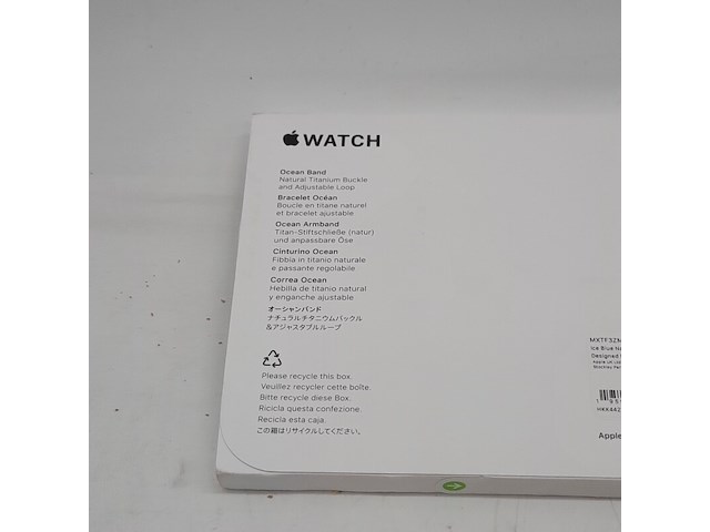 Smartwatch horlogeband, apple, 49 ice blue natural titanium ocean - afbeelding 4 van  7