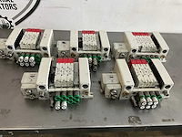 Smc pneumatisch solenoïdeklep manifold (5x) - afbeelding 1 van  4