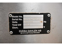 Smeba dahle ab classic dc-33 3-delige bakkerijoven met afzuiging - afbeelding 5 van  5