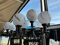 Smeedijzeren meerkoppige vloerlamp - afbeelding 2 van  5