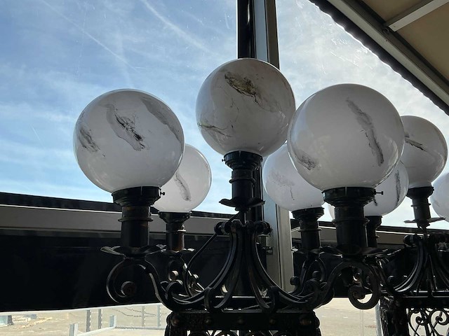 Smeedijzeren meerkoppige vloerlamp - afbeelding 2 van  6