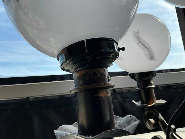 Smeedijzeren meerkoppige vloerlamp - afbeelding 3 van  6
