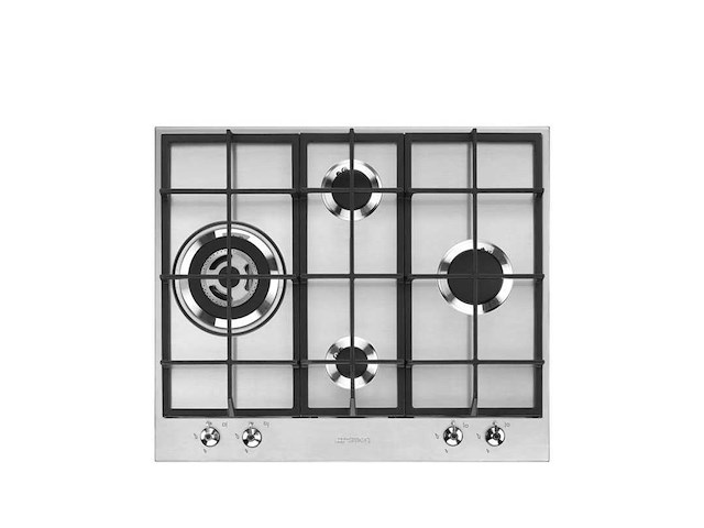 Smeg classic px364lde kookplaat roestvrijstaal ingebouwd 60 cm gaskookplaat 4 zone(s) - afbeelding 2 van  3