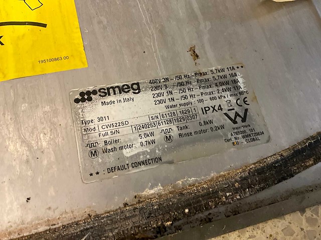 Smeg cw 522sd vaatwasmachine - afbeelding 8 van  8