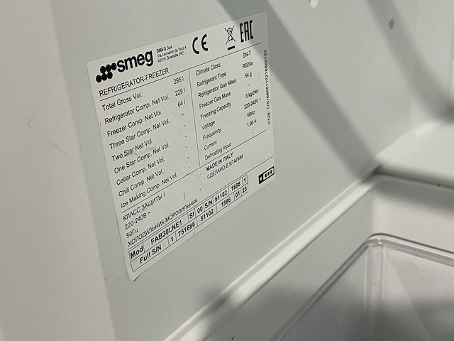 Smeg fab30lne1 koelkast - afbeelding 5 van  6