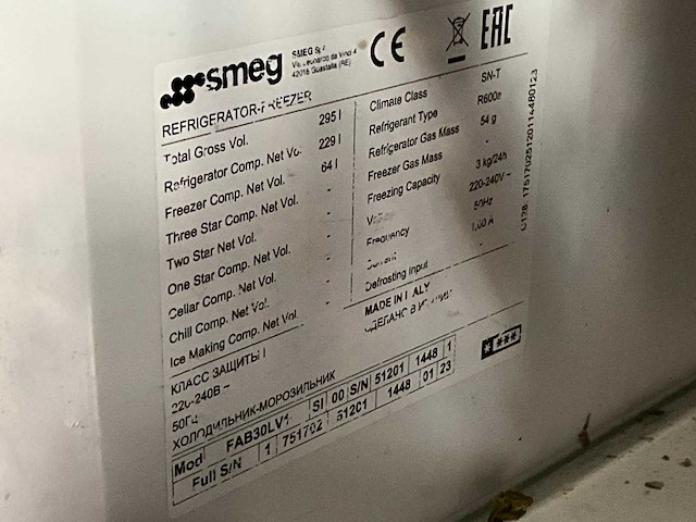 Smeg fab30lv1 koelkast - afbeelding 5 van  5