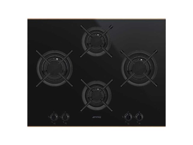 Smeg pv664lcnrde kookplaat zwart ingebouwd 65 cm gaskookplaat 4 zone(s) - afbeelding 1 van  5