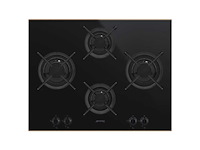 Smeg pv664lcnrde kookplaat zwart ingebouwd 65 cm gaskookplaat 4 zone(s) - afbeelding 2 van  5