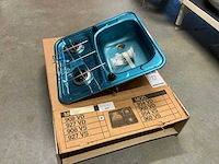 Smev 927 rvs aanrechtblad met 2-pits brander