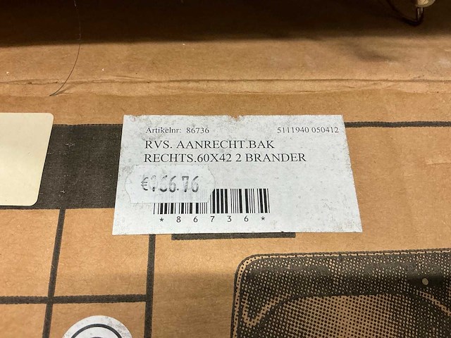 Smev 927 rvs aanrechtblad met 2-pits brander - afbeelding 3 van  4