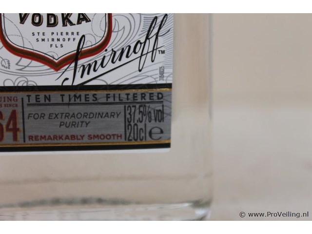 Smirnoff no 21 vodka - 20 cl - winkelverkoopprijs € 4.45 - afbeelding 3 van  3