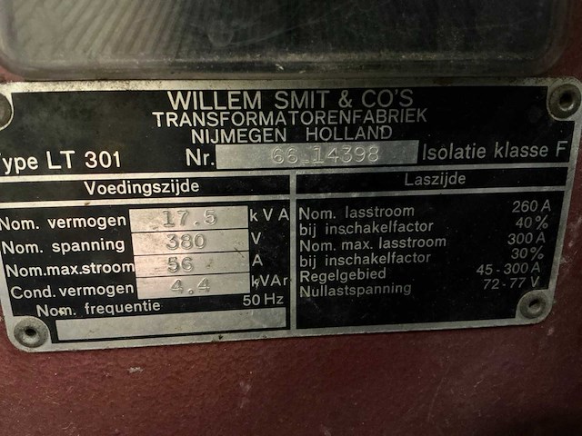 Smit lt301 elektrode lasapparaat - afbeelding 4 van  6