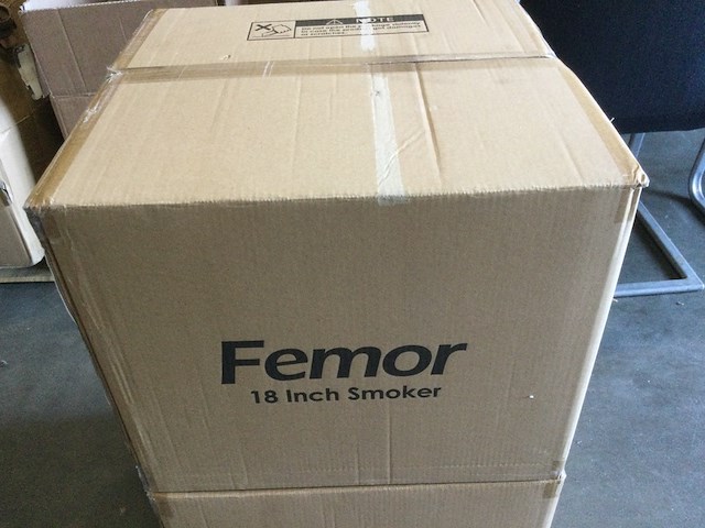 Smoker houtskool barbecue, femor, 22018s, zwart - afbeelding 2 van  3