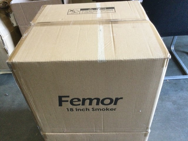 Smoker houtskool barbecue, femor, 22018s, zwart - afbeelding 2 van  3